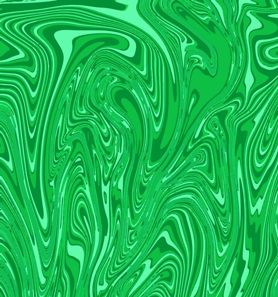 Vector illustration. Abstract wavy background in green and dark green tones. Spring concept.