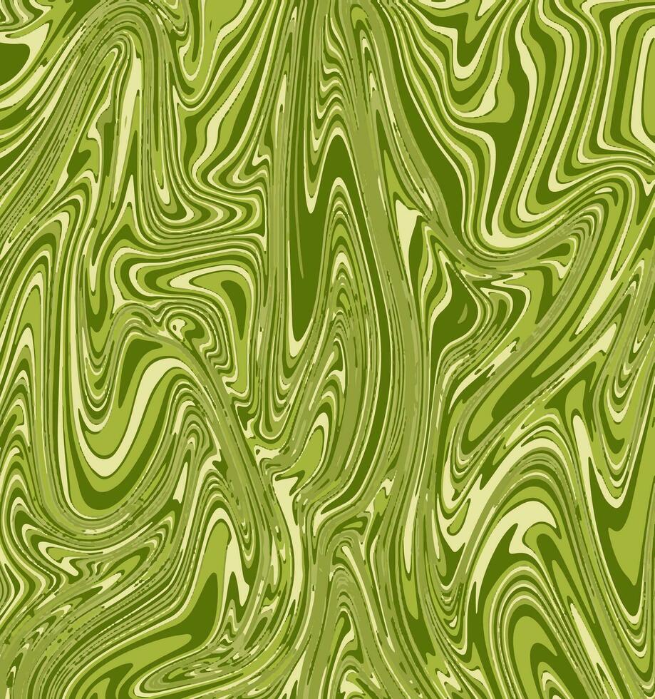 Vector illustration. Abstract wavy background in green and dark green tones. Spring concept.