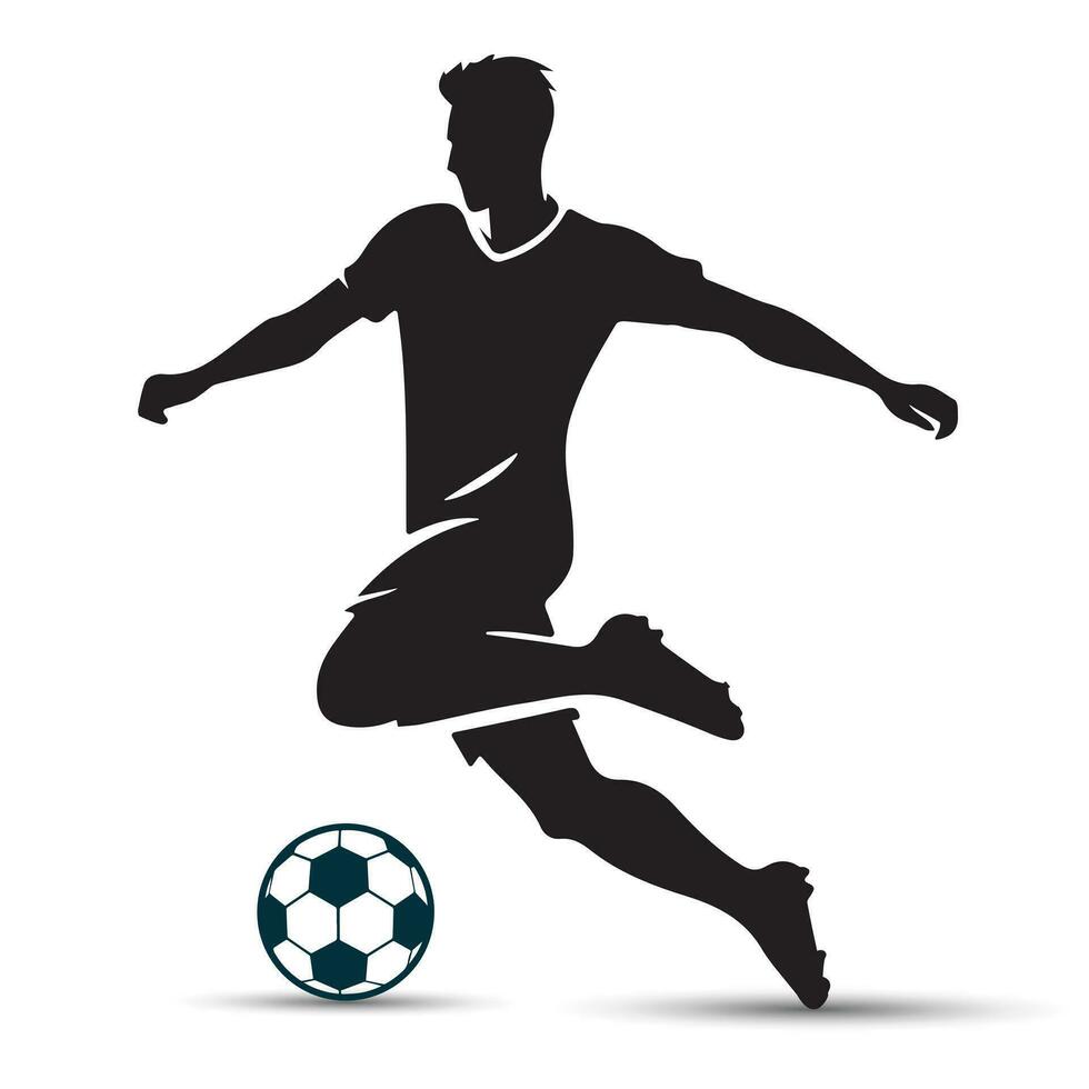 Football Player Silhouette Vector Illustration
