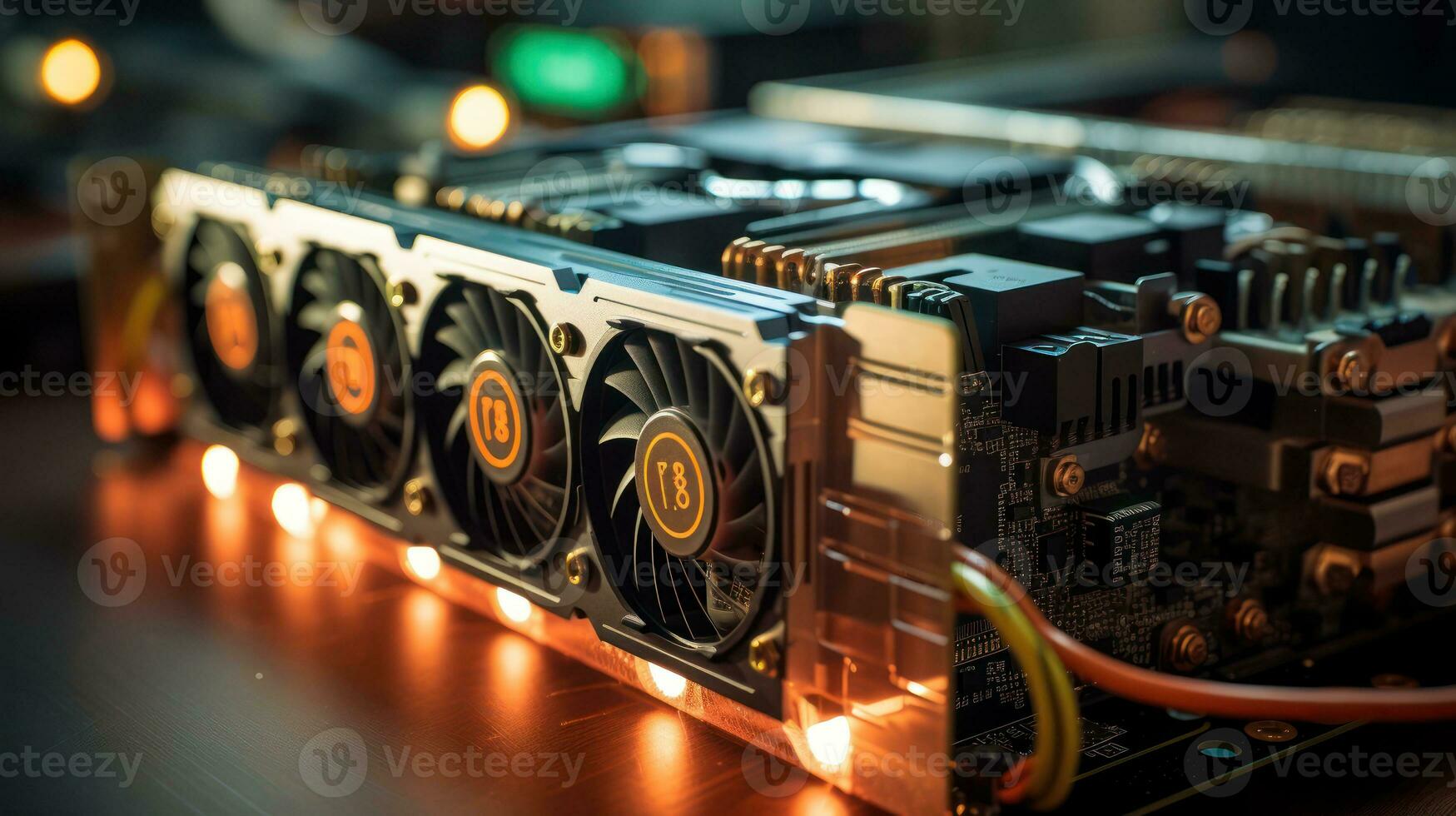 AI generated A Deep Dive into the Advanced Technology of Bitcoin Mining with High-Powered Rigs photo