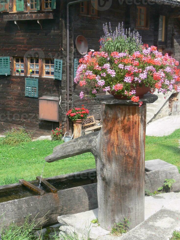 a wooden water pump photo