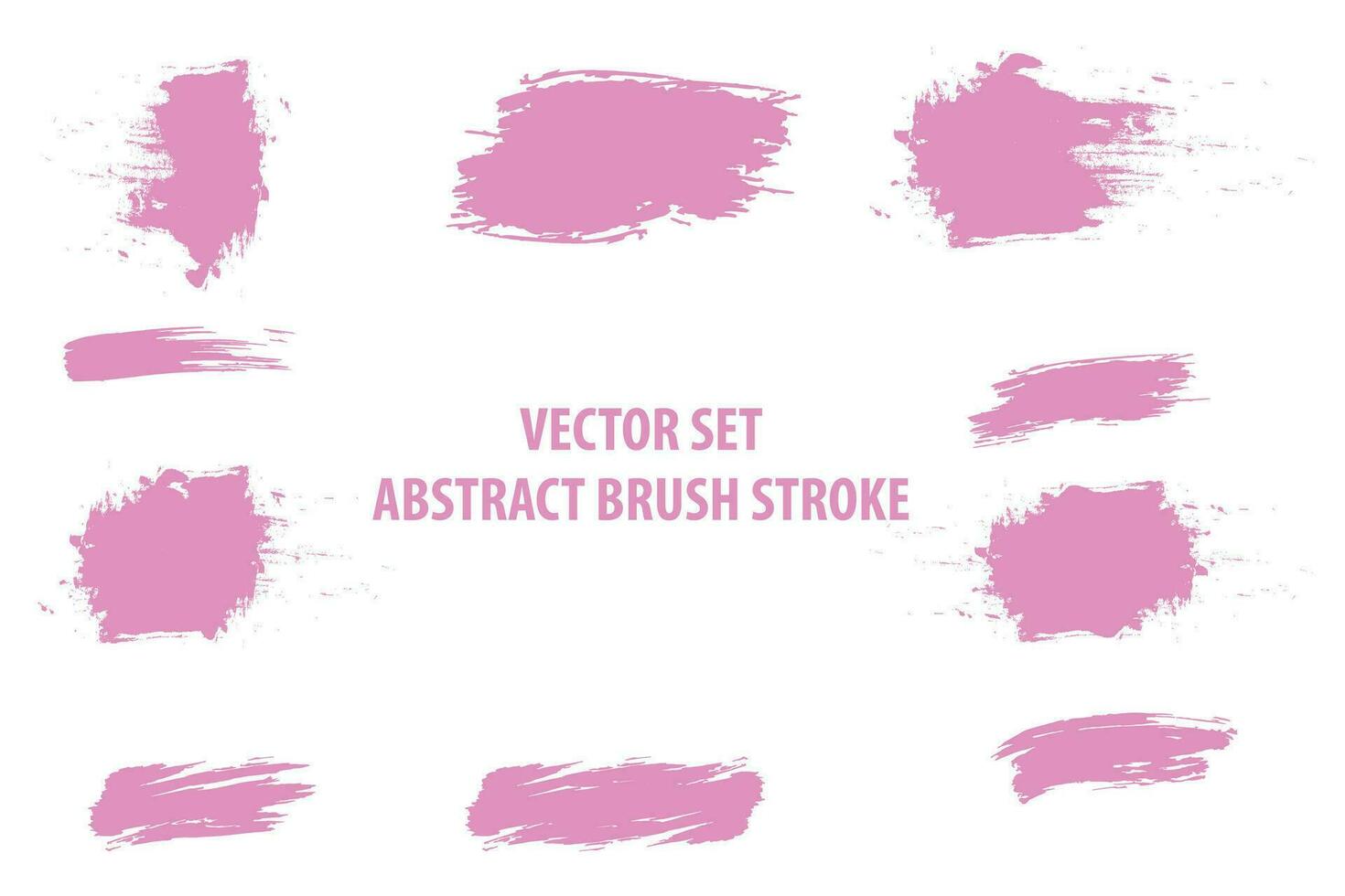 abstract element set pink brush beautiful pastel colors. Brush or stroke illustration for wedding decoration and beauty, vector illustration isolated on white background