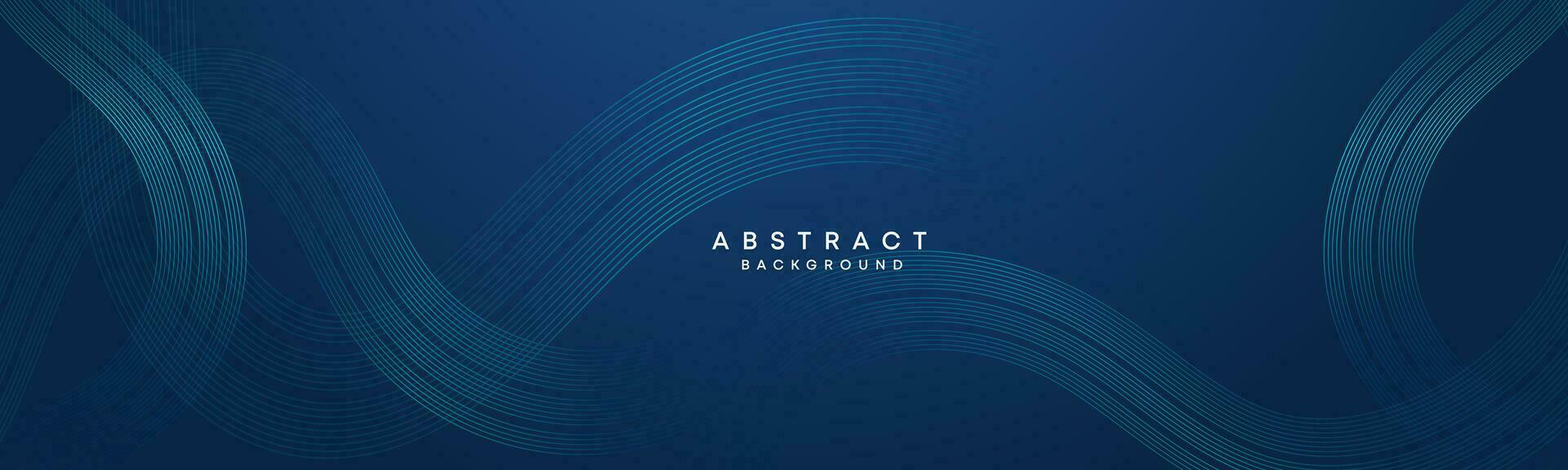 Abstract Dark Blue Waving circles lines Technology Background. Modern gradient with glowing lines shiny geometric shape and diagonal, for brochure, cover, poster, banner, website, header vector