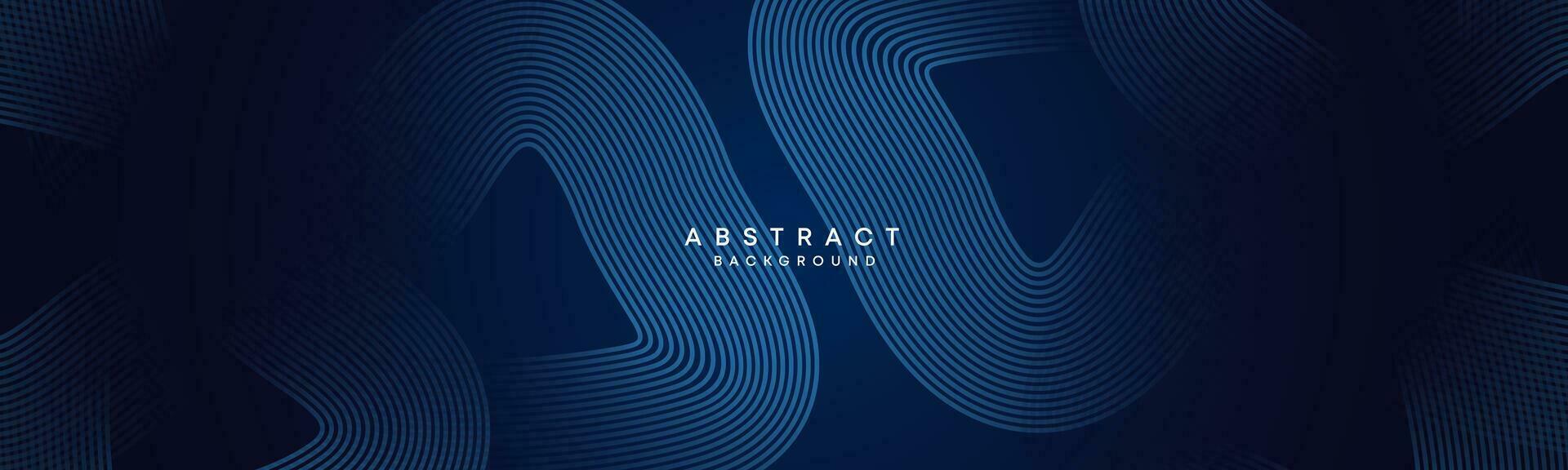 Abstract Dark Blue Waving circles lines Technology Background. Modern gradient with glowing lines shiny geometric shape and diagonal, for brochure, cover, poster, banner, website, header vector