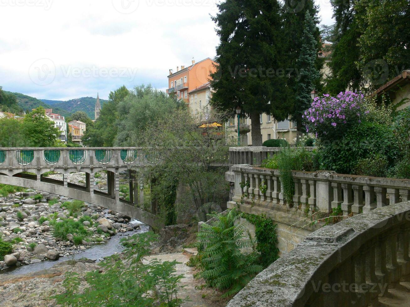 a bridge over a river photo