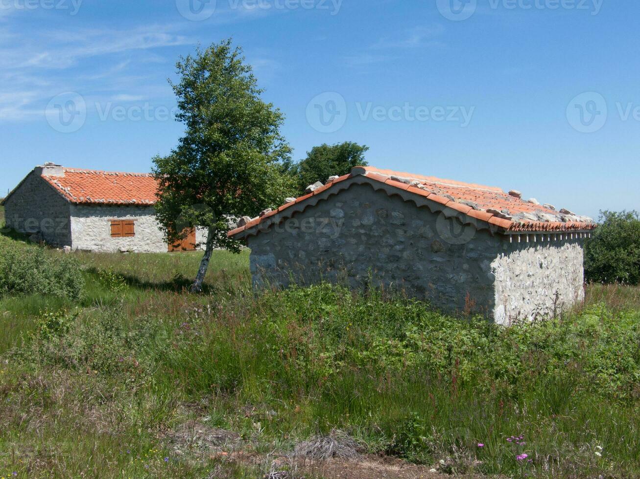 a blue sky with white clouds photo