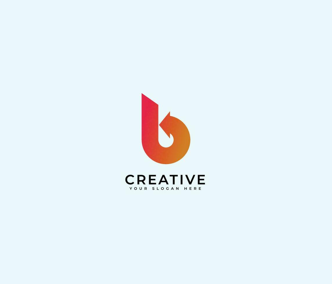 B letter modern and abstract company logo icon vector