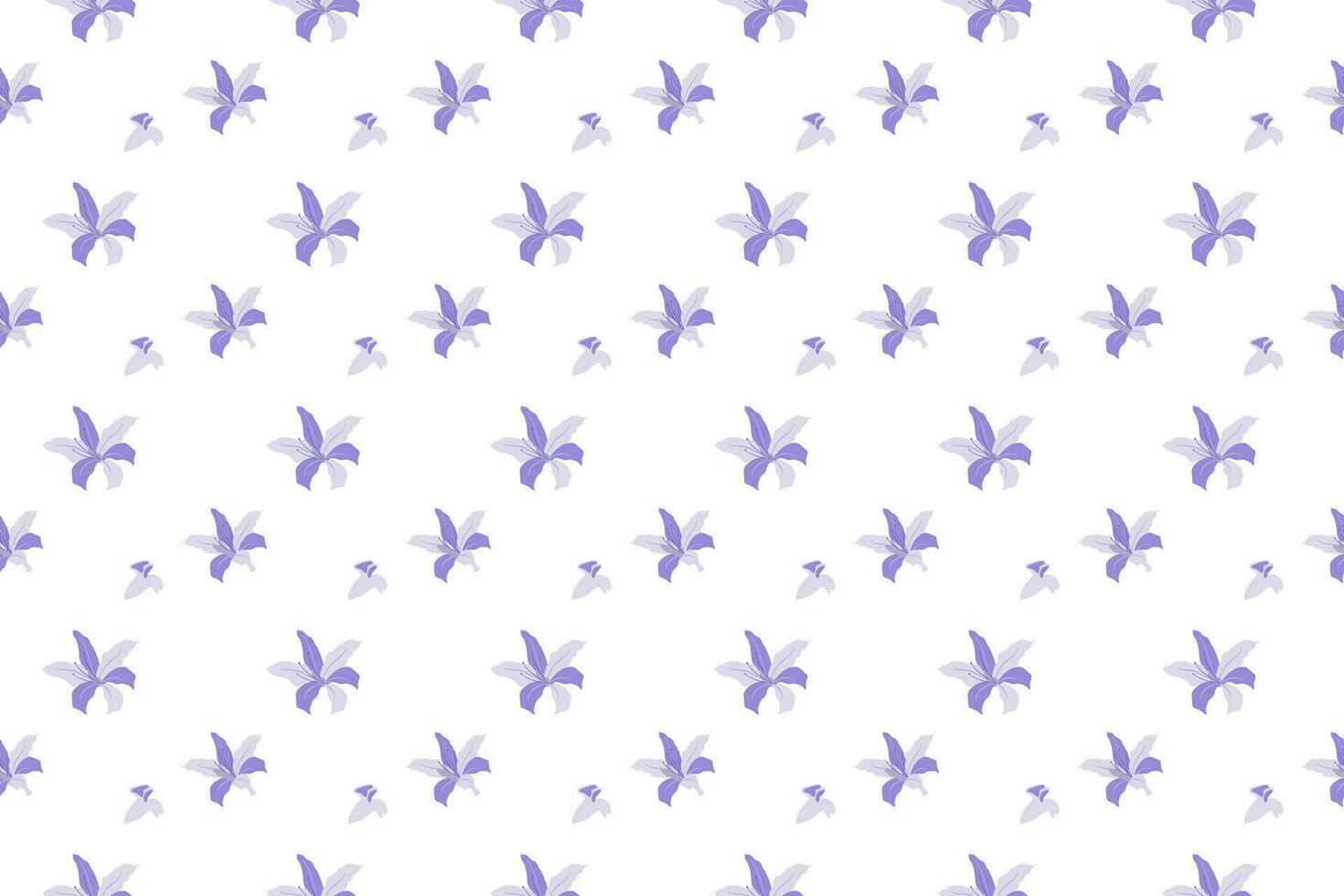 A purple lilly flower as seamless pattern background vector