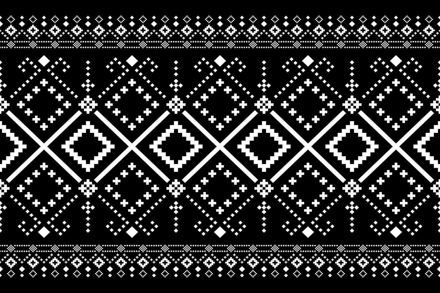 Nature vintages cross stitch traditional ethnic pattern paisley flower Ikat background abstract Aztec African Indonesian Indian seamless pattern for fabric print cloth dress carpet curtains and sarong vector