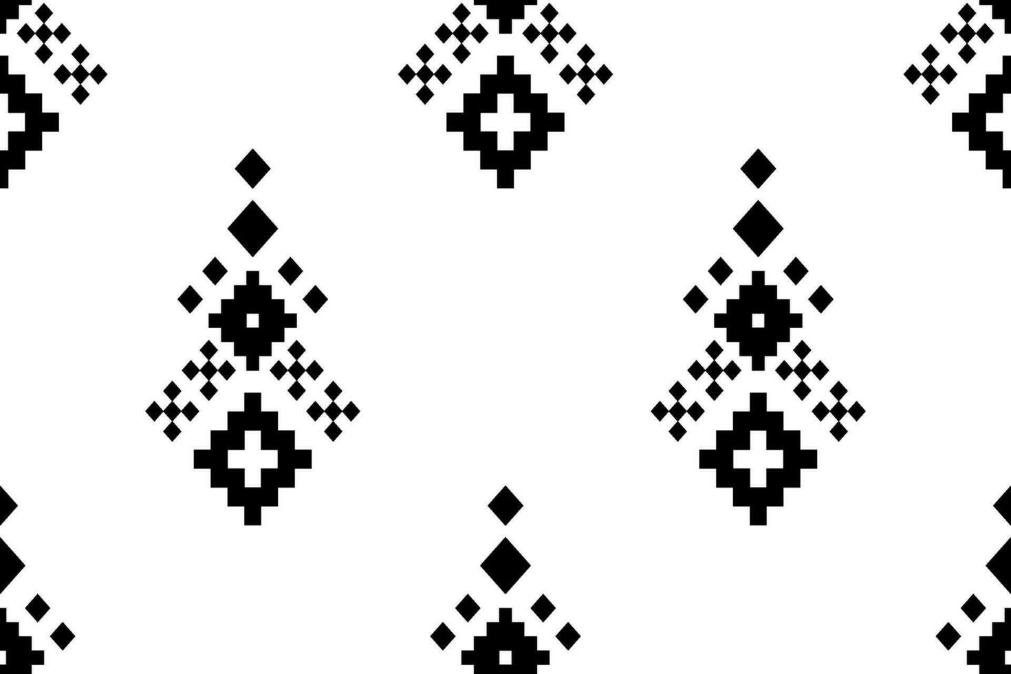 Nature vintages cross stitch traditional ethnic pattern paisley flower Ikat background abstract Aztec African Indonesian Indian seamless pattern for fabric print cloth dress carpet curtains and sarong vector