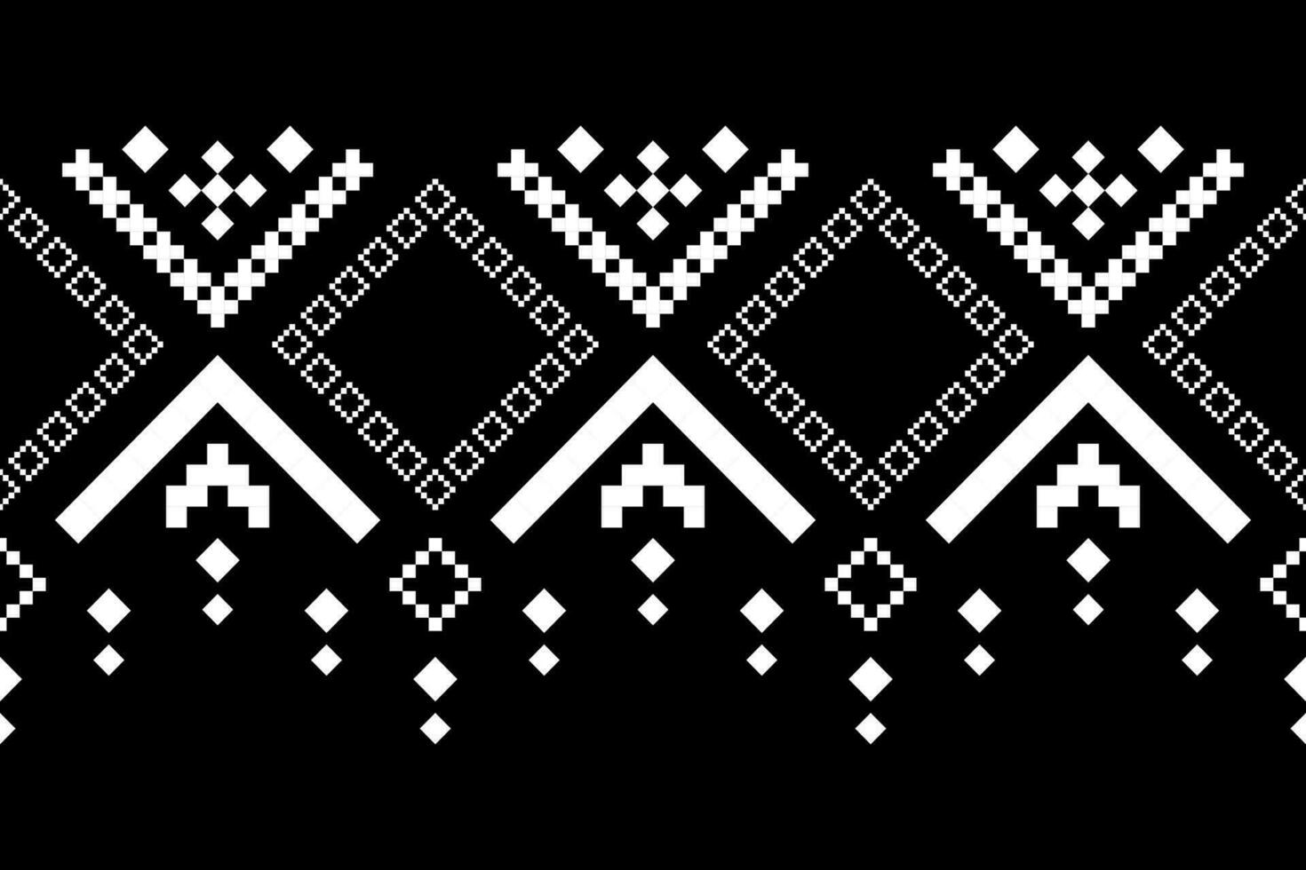Nature vintages cross stitch traditional ethnic pattern paisley flower Ikat background abstract Aztec African Indonesian Indian seamless pattern for fabric print cloth dress carpet curtains and sarong vector