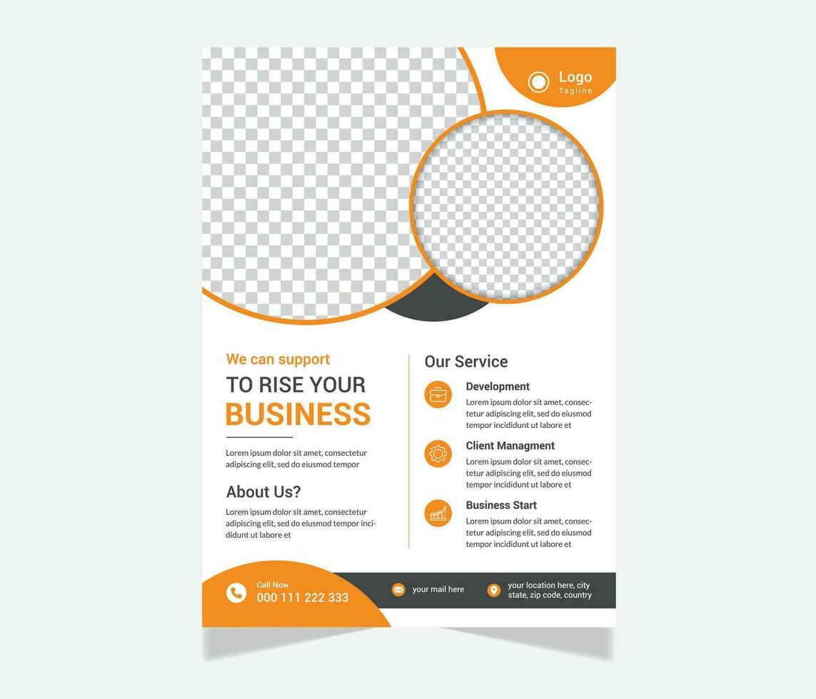 Corporate Flyer Design Business Template a4 vector