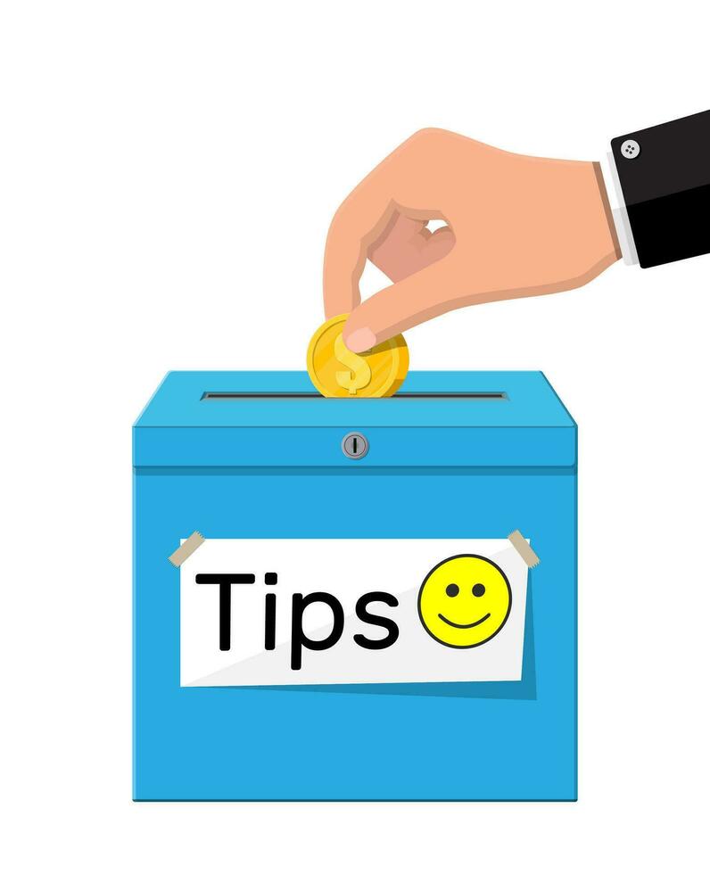 Blue tip box full of cash. Thanks for the service. Money for servicing. Good feedback or