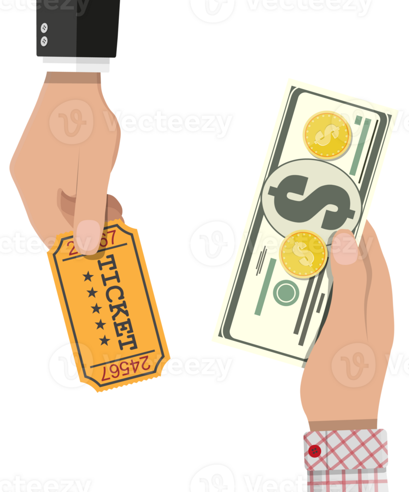 Buying and selling tickets png