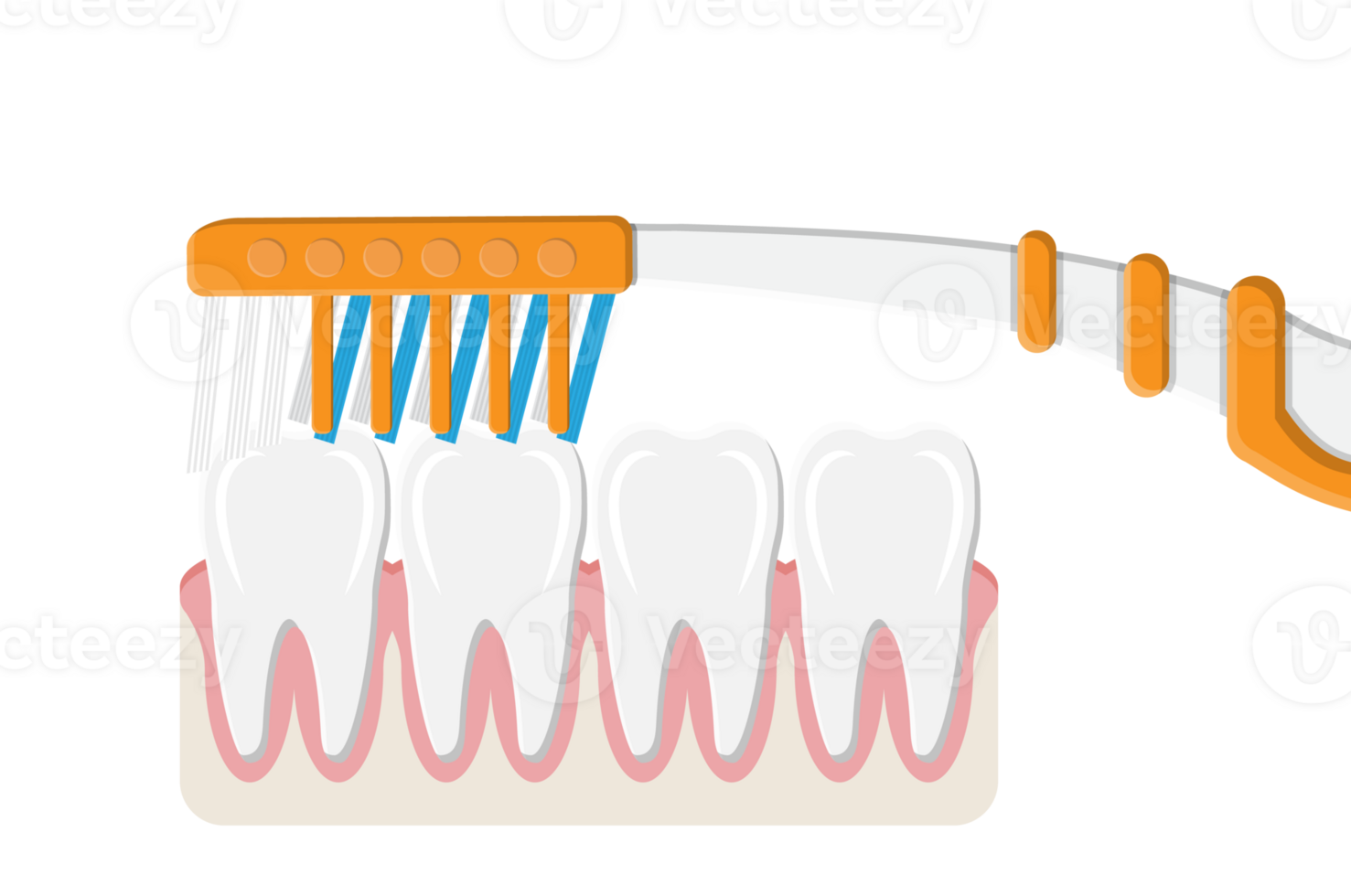 Modern toothbrush with paste png