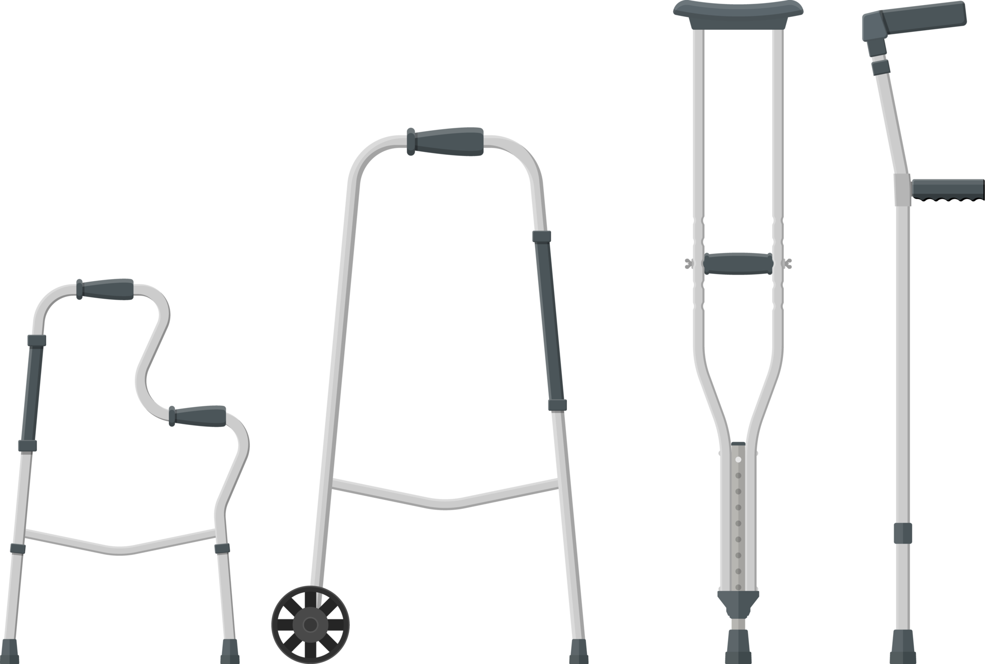 Mobility aids, walker, crutches, quad cane 35856632 PNG