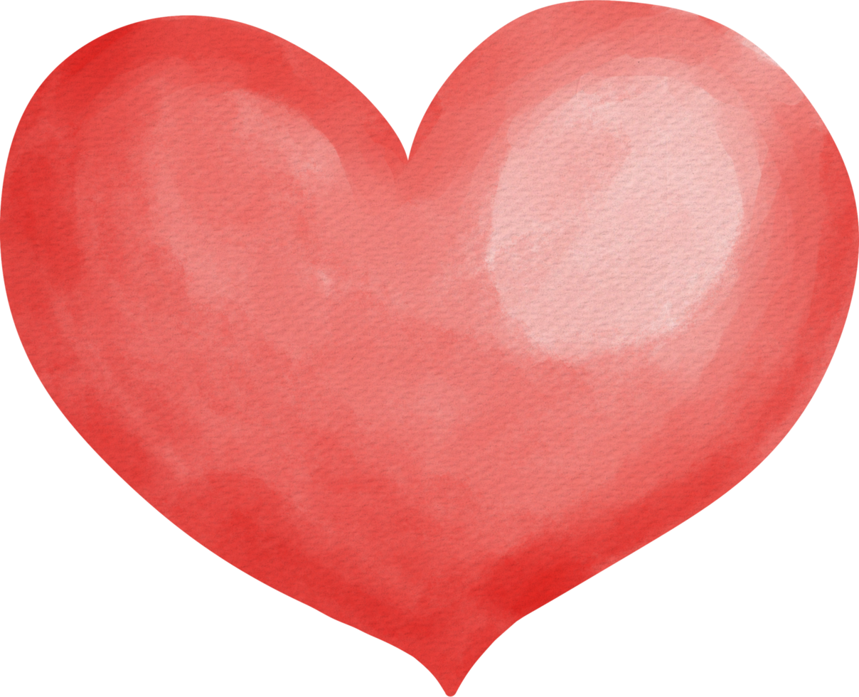 ein rot Herz auf ein transparent Hintergrund. png