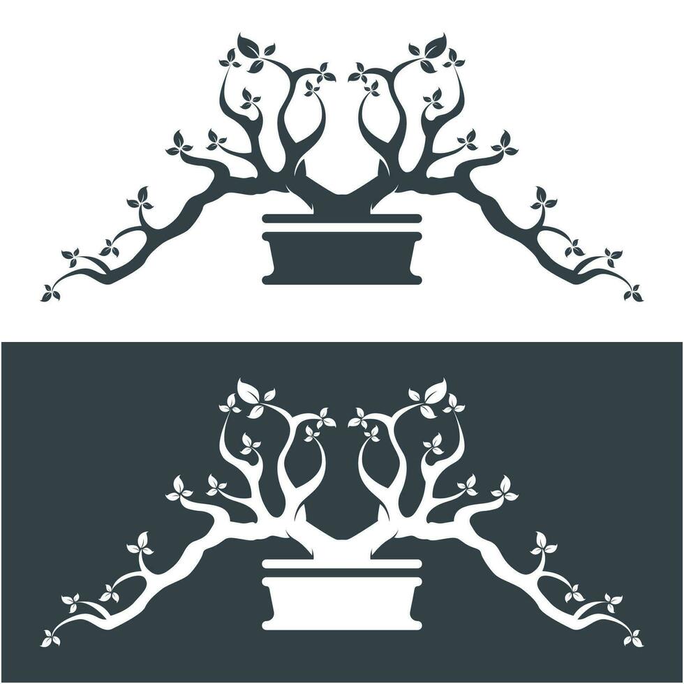 bonsai logo template vector illustration design