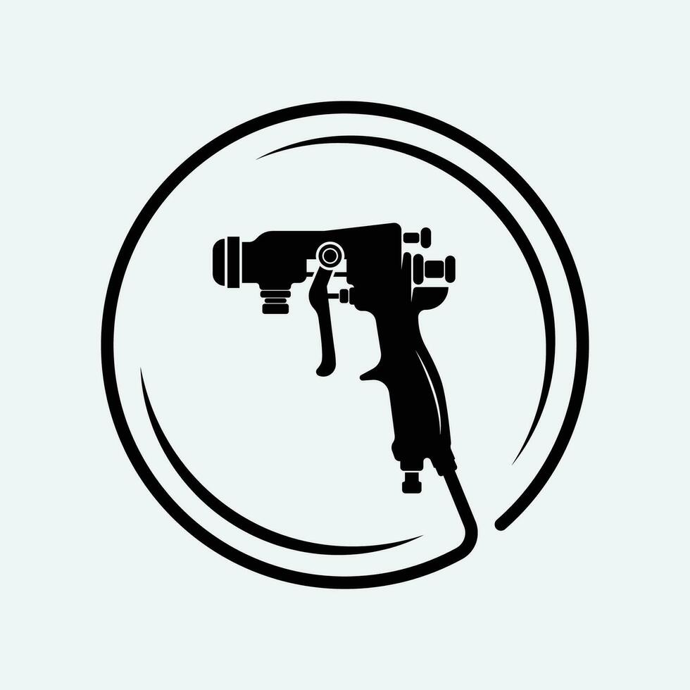 spray gun paint logo icon vector illustration