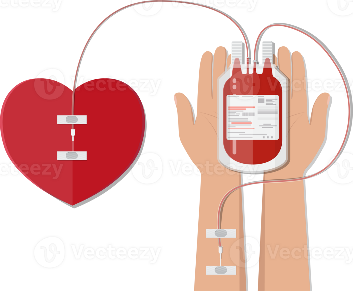 Bag with blood and hand of donor 35857120 PNG