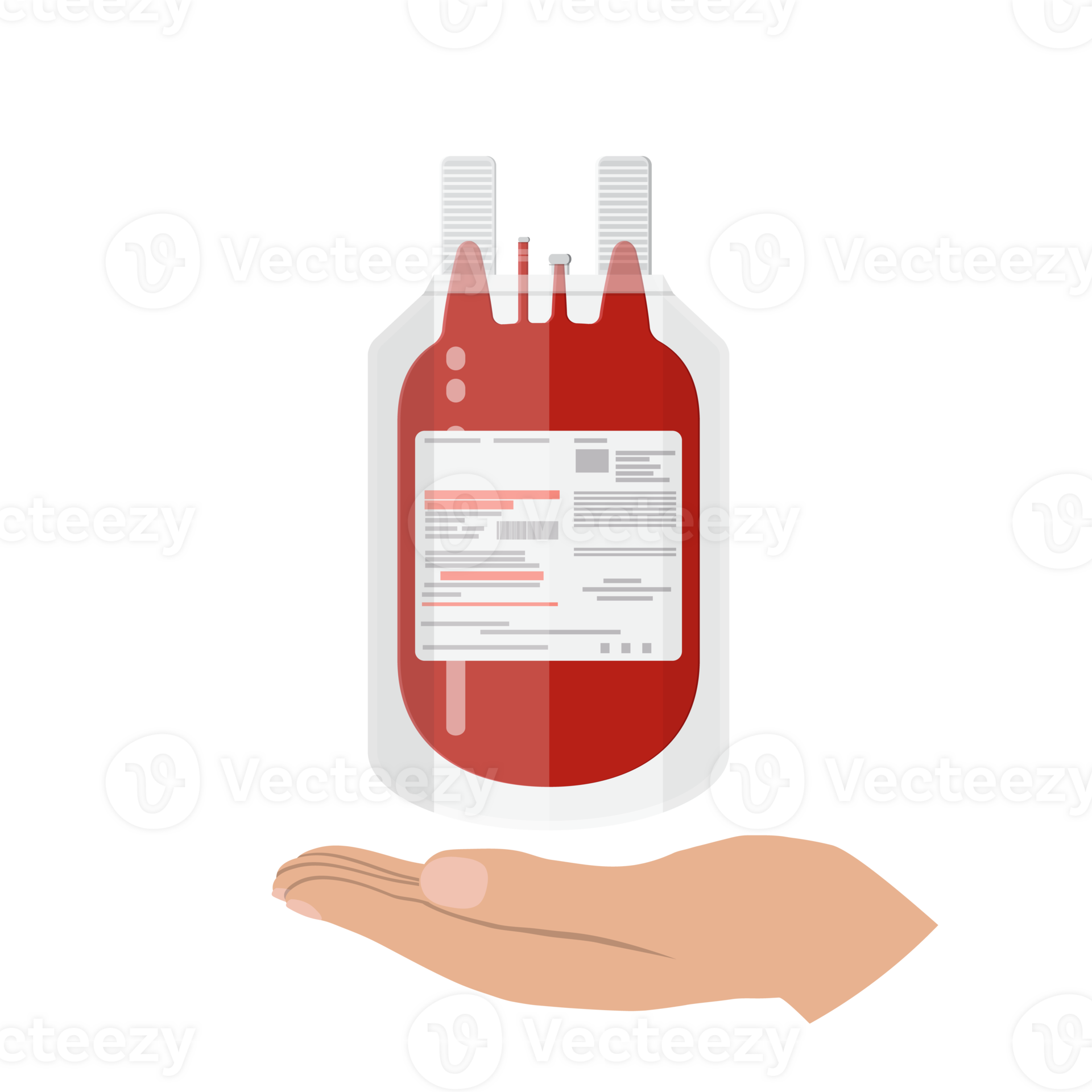 Bag with blood and hand of donor 35857179 PNG