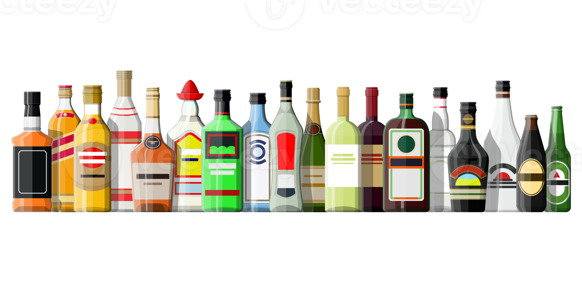 Alcohol drinks in bootle png