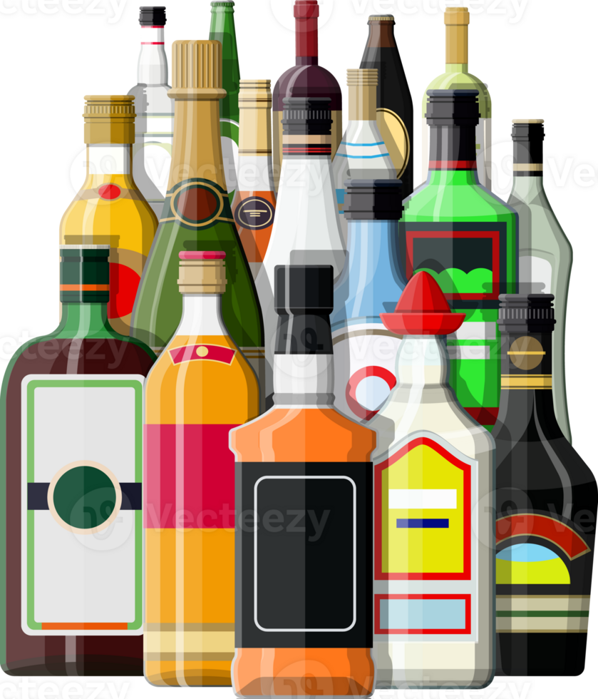 Alcohol drinks in bootle png