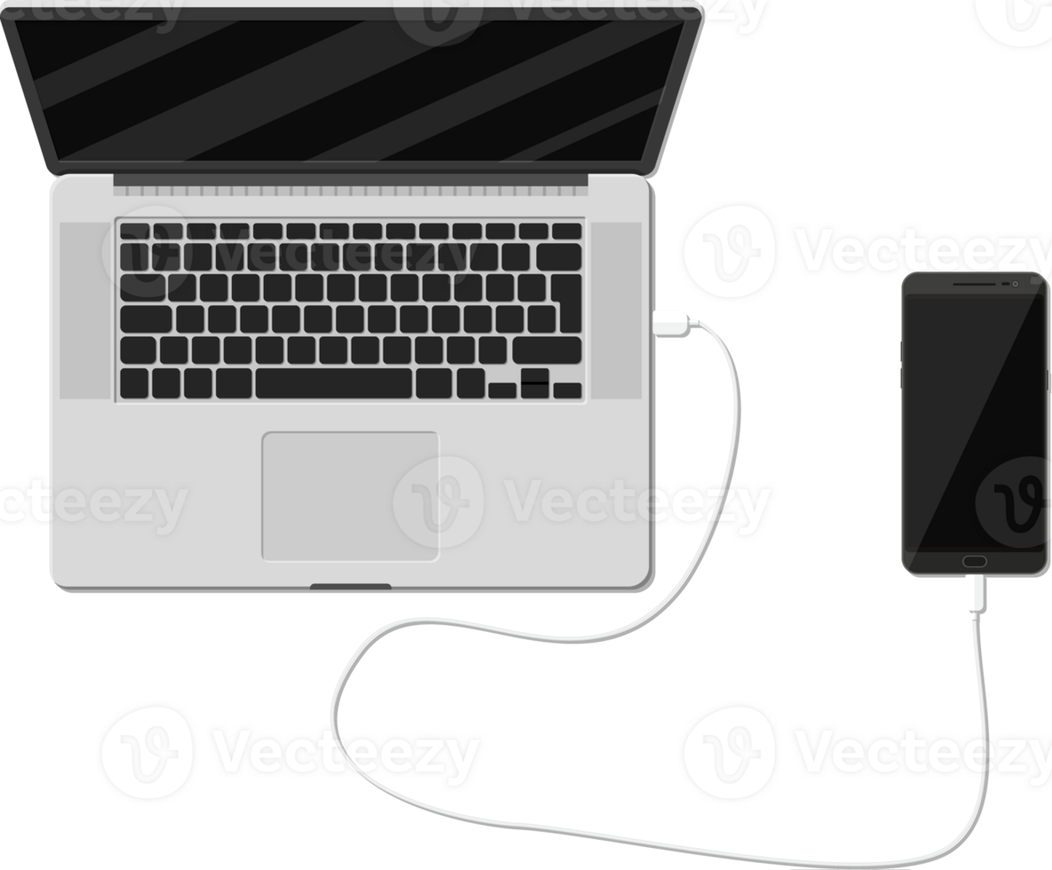 Mobile phone charging from laptop usb port png