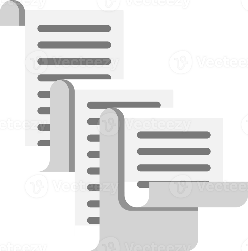 Receipt paper invoice png