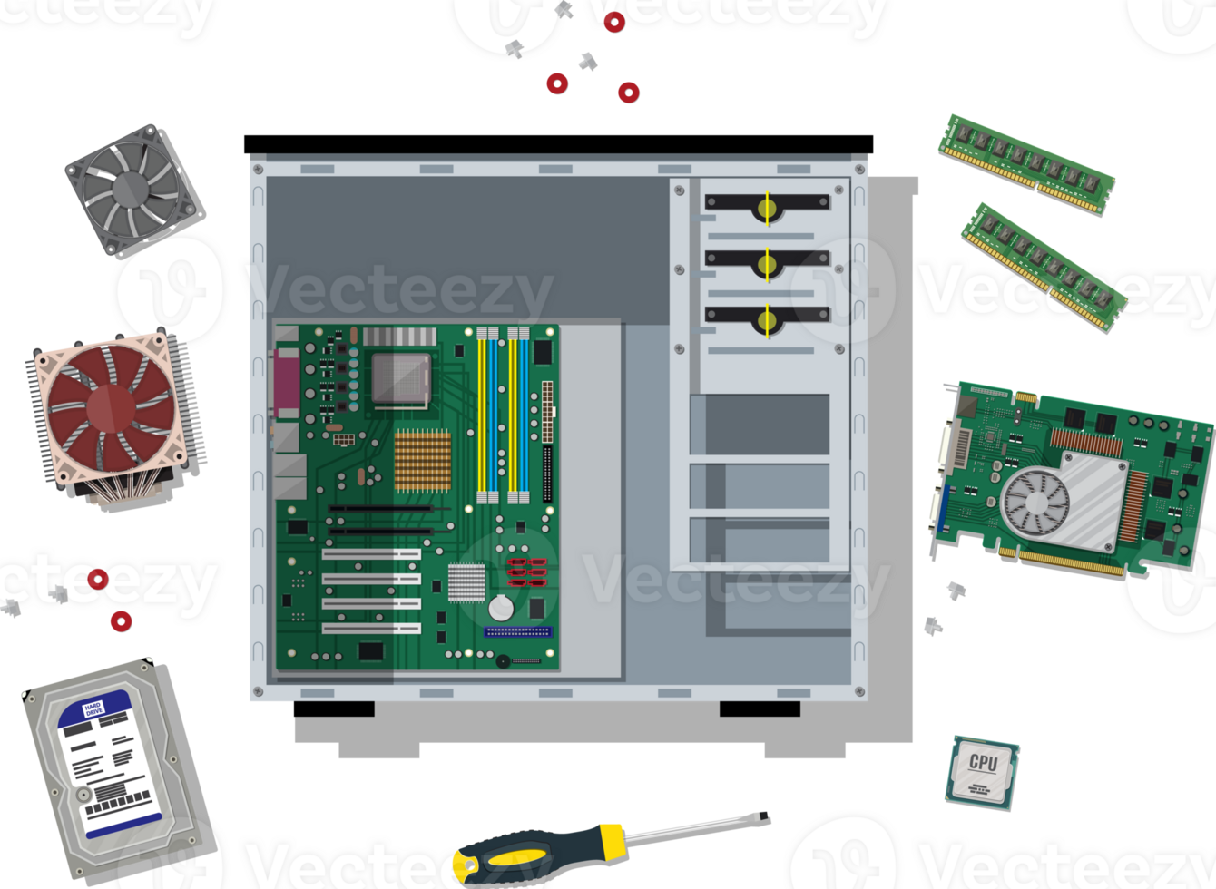 Assembling PC, personal computer hardware png