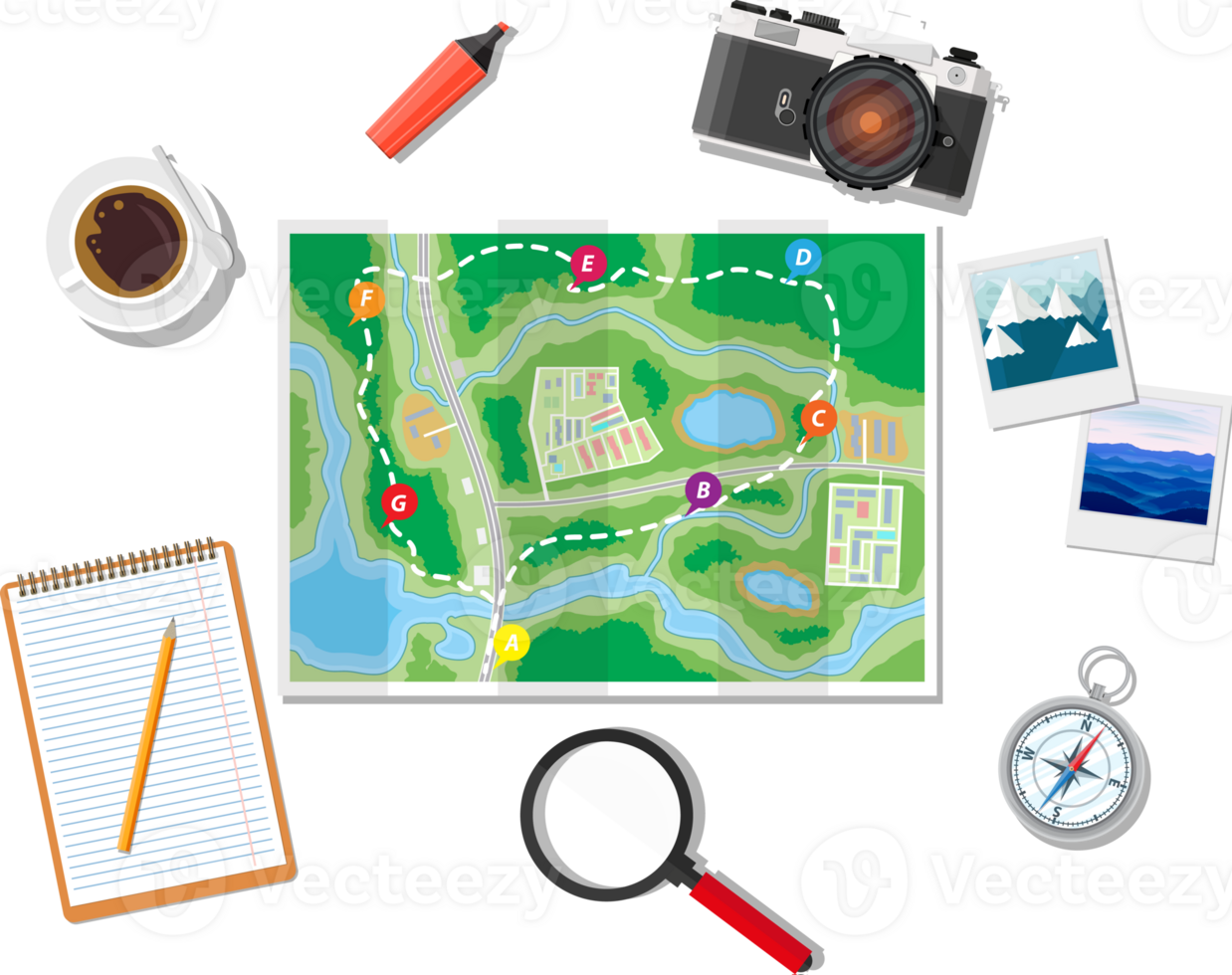 Planning trip concept png