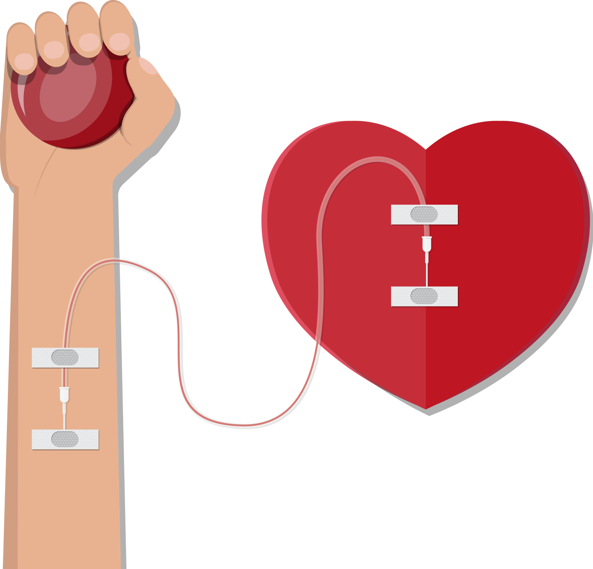 Bag with blood and hand of donor 35857866 PNG