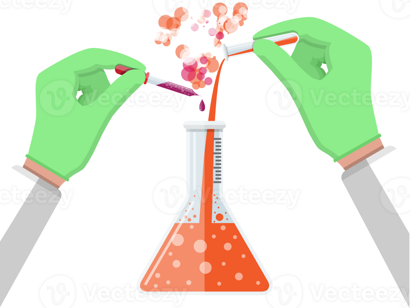 Chemical reaction in glass tube 35857879 PNG