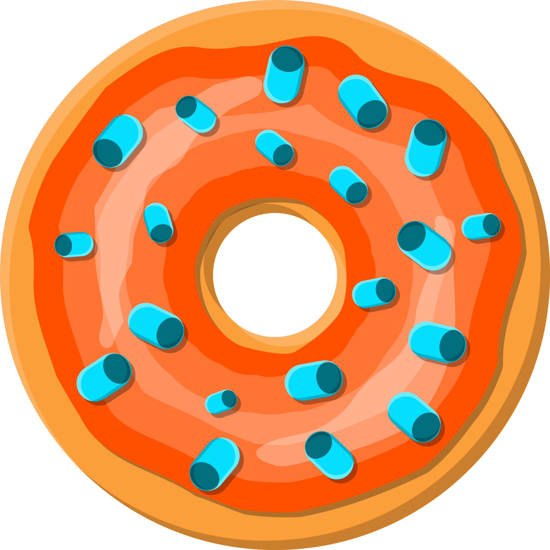 Donut cake, doughnut into glaze 35857880 PNG