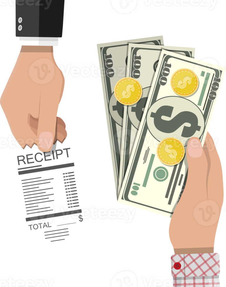 Cash payments concept png