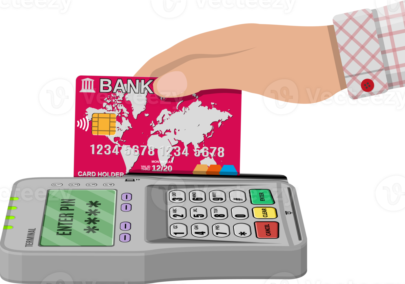 POS terminal transaction concept. png