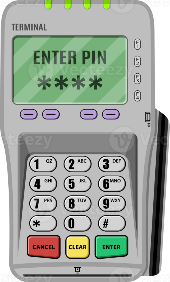 POS terminal with pinpad png