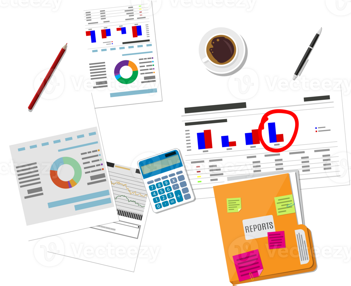 Financial audit concept, auditing tax process png