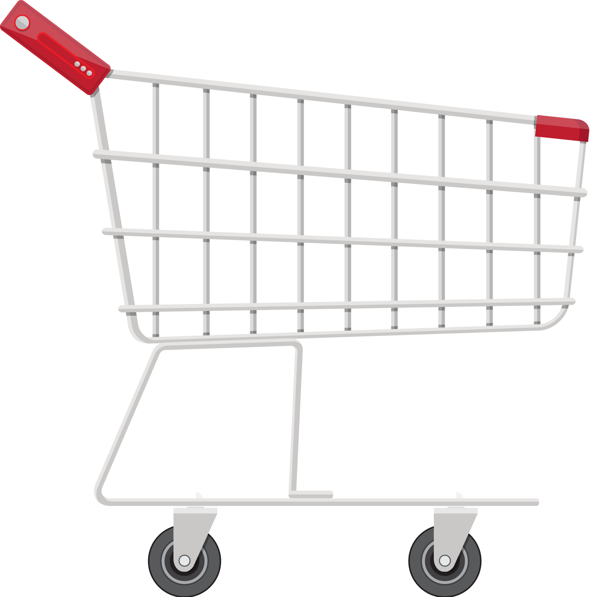 Empty supermarket shopping cart 35858007 PNG