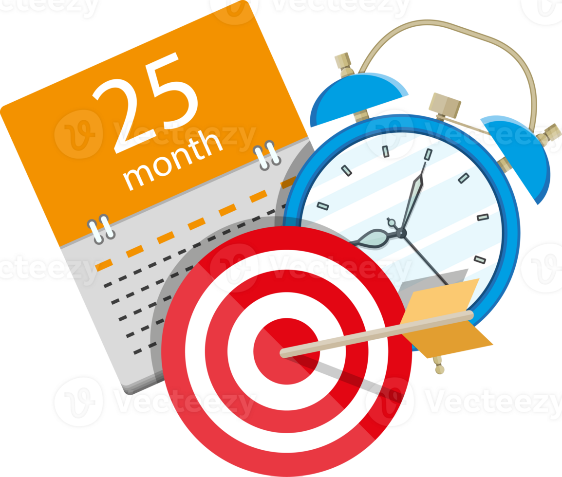 Alarm clock, calendar, target 35858029 PNG
