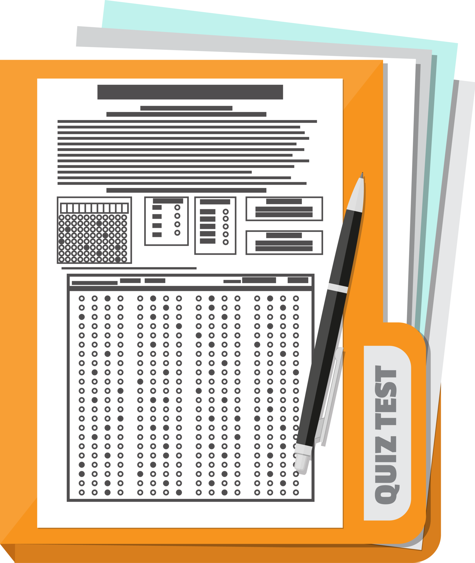 Folder With Exam Test Answer Sheet With Pen 35858060 PNG folder-with-exam-test-answer-sheet-with-pen-35858060-png