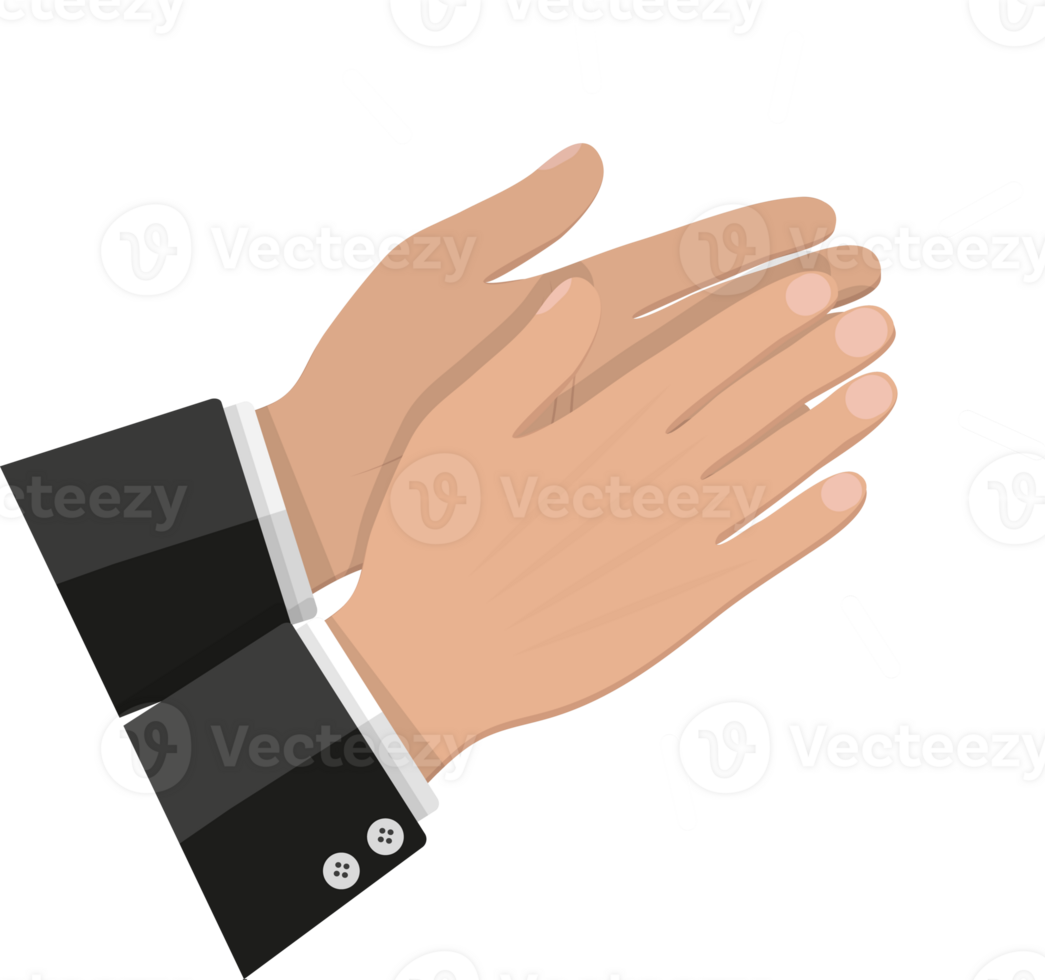 Human hands clapping png