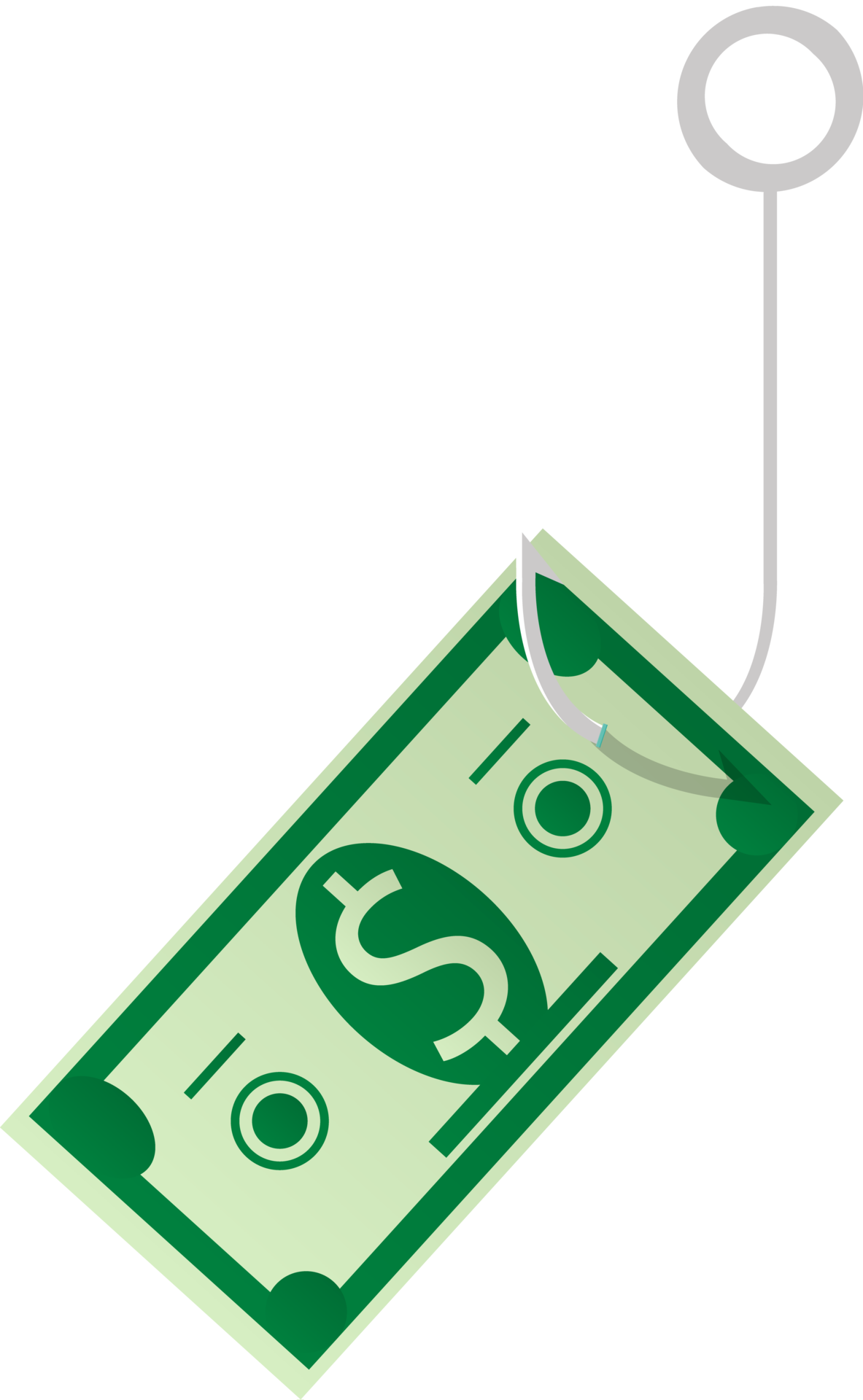 Dollar on fishing hook 35858089 PNG