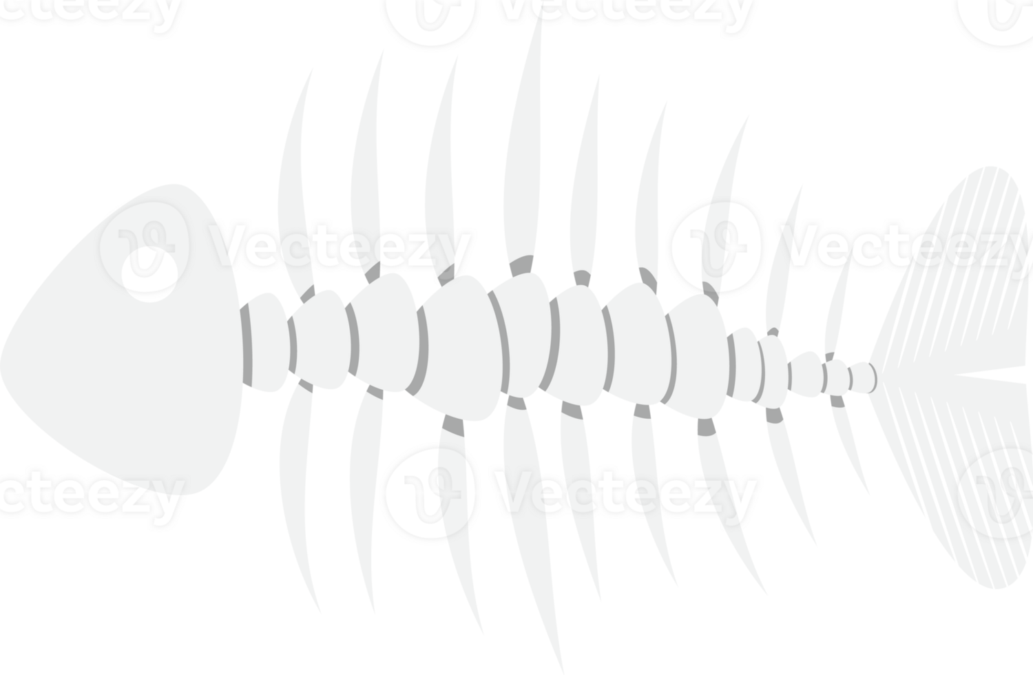 White fishbone icon png