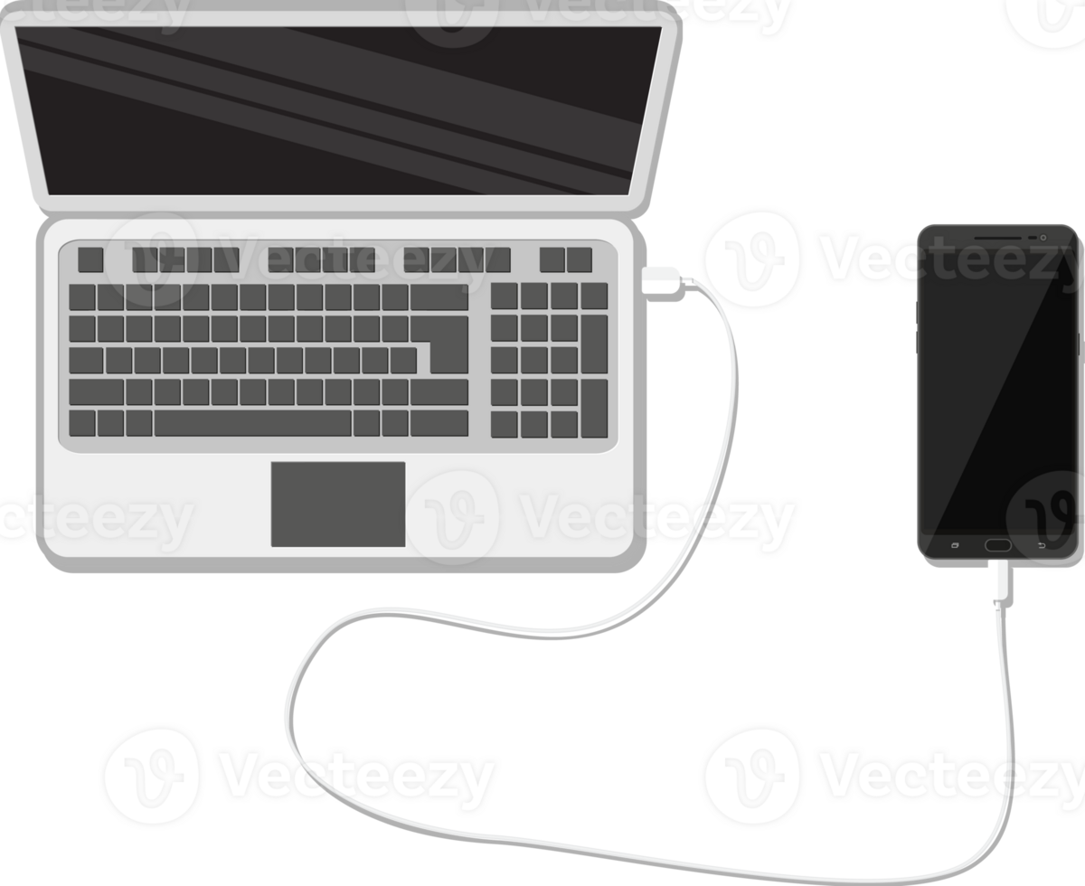 Mobile phone charging from laptop usb port png