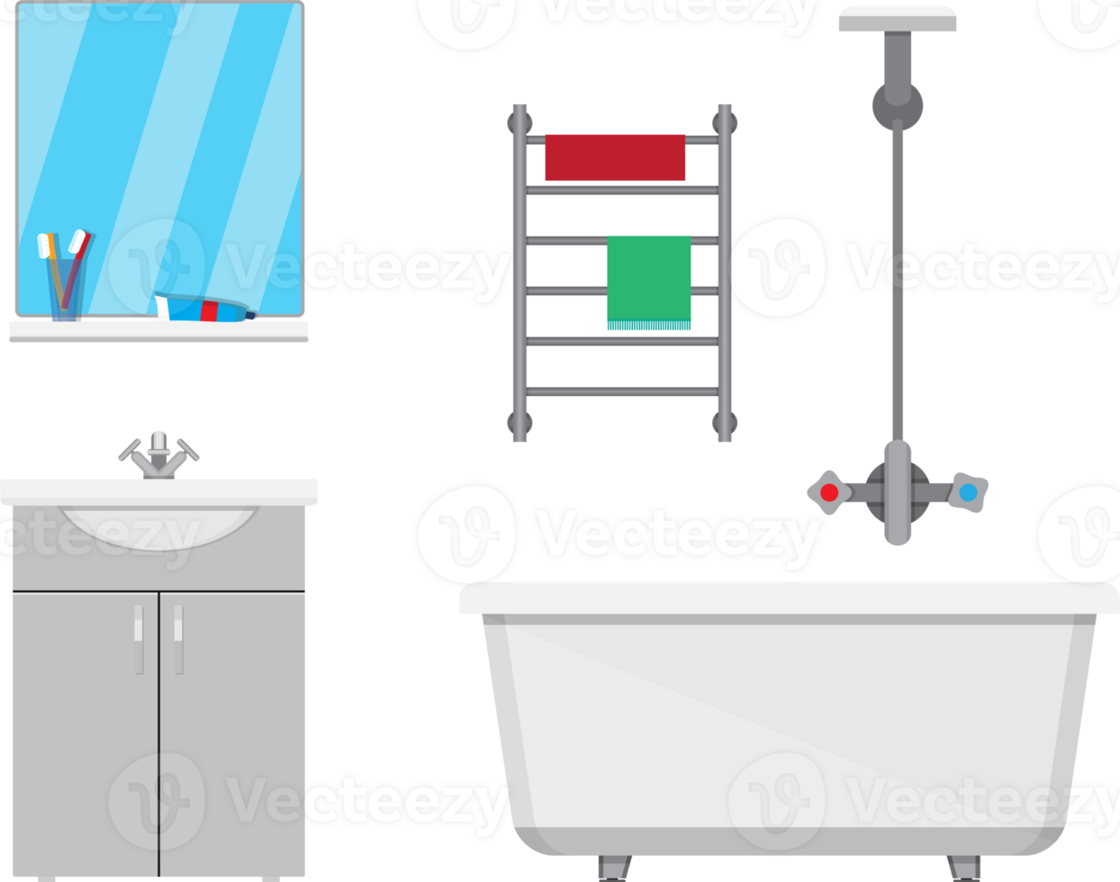 Bathroom with furniture png