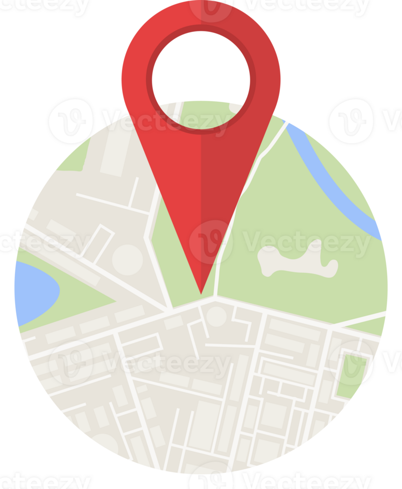 Folded paper city map png