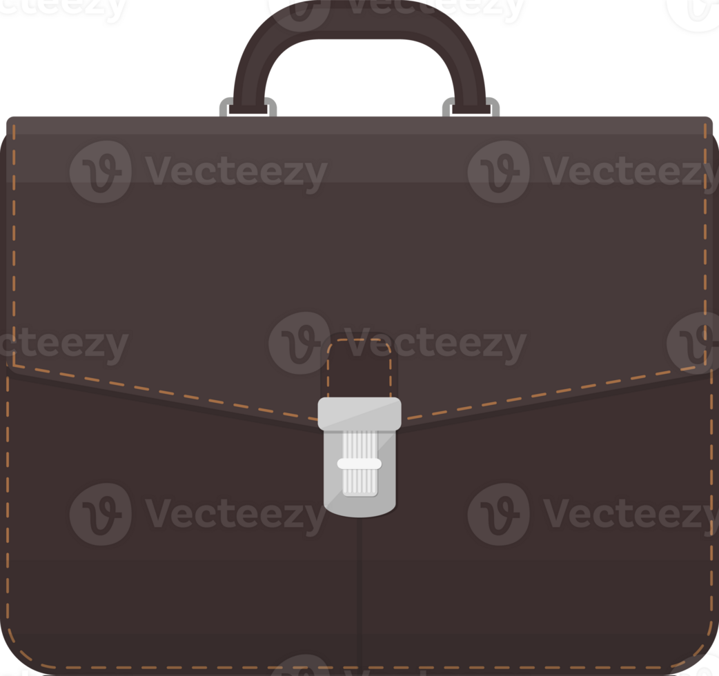 Classic modern brown leather business briefcase 35858292 PNG