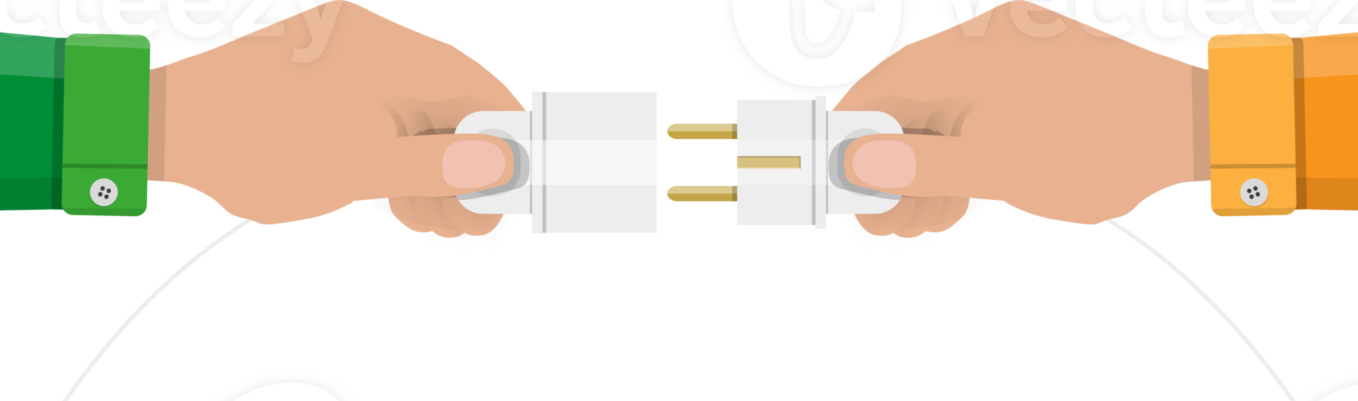 White Socket and hand with plug png