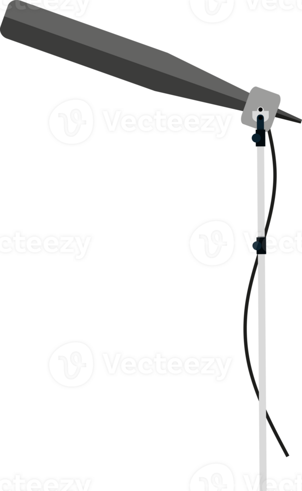 Grey metallic microphone png